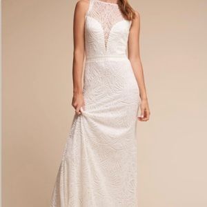 Size 4 new BHLDN wedding dress in white.  Pristine